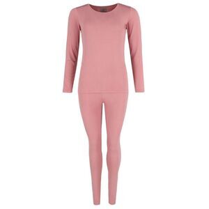 CTM Women's Thermal Underwear Long Sleeve and Pant Set